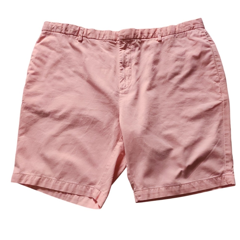 DKNY Chino Shorts Mens Pink Cotton Twill Flat Front, Size‎ 40